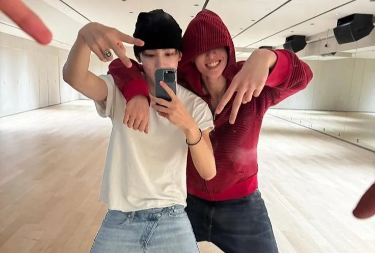 A mirror selfie together